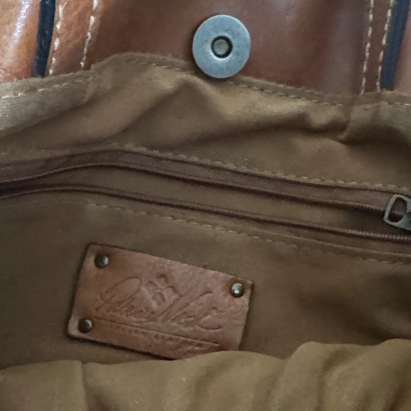 Patricia Nash Brown and Black Leather Tote - Picture 7 of 13